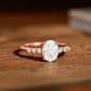 1.5CT Oval Cut Lab Grown Diamond Engagement Ring, Bridal Promise