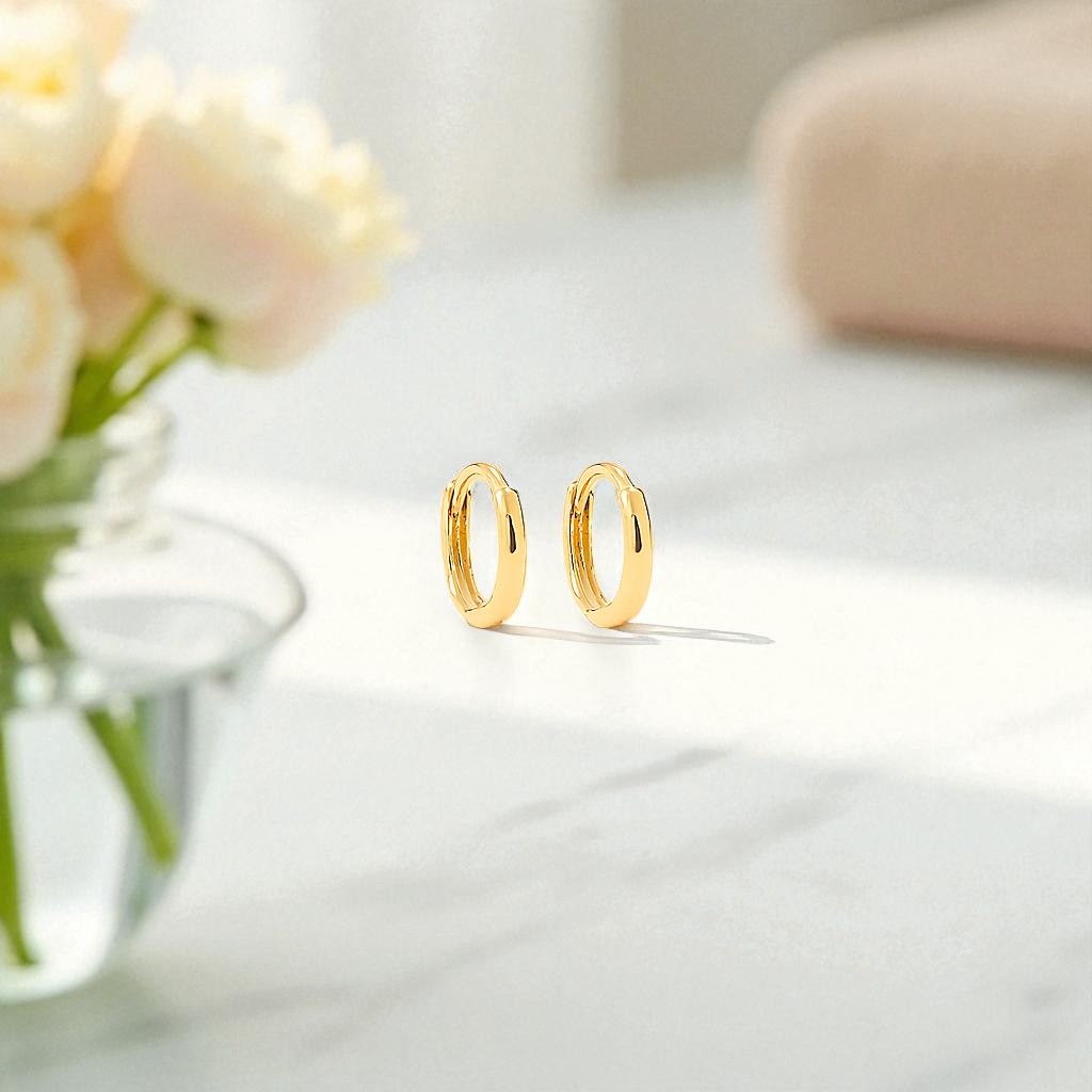 Mini Gold Hoop Earring • Dainty 14K Gold Pair Hoop