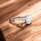 1.25 ct Oval Lab Grown Diamond Engagement Ring • Rose Gold Cluster Bridal Ring