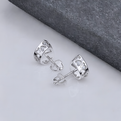 2.0 Ct Pear Shaped Lab Grown Diamond Stud Earrings
