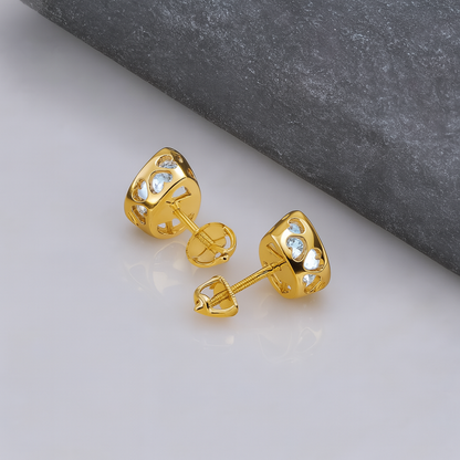 2.0 Ct Pear Shaped Lab Grown Diamond Stud Earrings