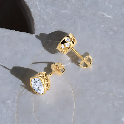 2.0 Ct Pear Shaped Lab Grown Diamond Stud Earrings