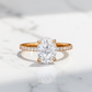 2.40CT Oval Cut Lab Grown Diamond Engagement Ring.Half Eternity Bridal Ring