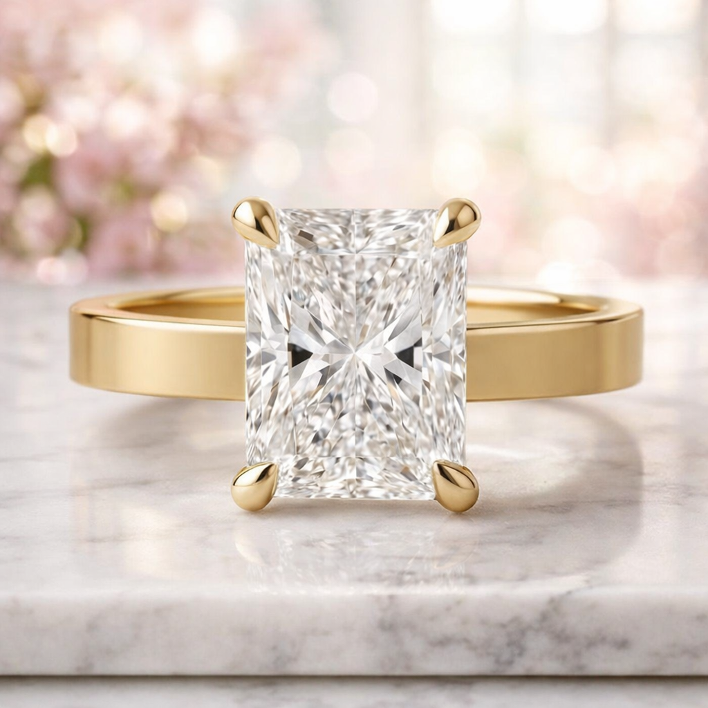 radiant cut engagement ring