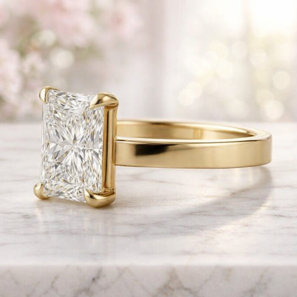 lab grown diamond engagement ring