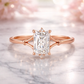 diamond engagement ring emerald​