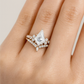 1.930ct Kite Cut Lab Grown Diamond Engagement Ring Set
