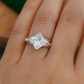 1.5 CT Princess Cut Lab Grown Diamond Engagement Ring • Vintage 14k Yellow Gold Twist Band