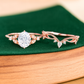 1.420ct Oval Cut Lab Grown Diamond Engagement Ring Set