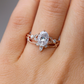 1.420ct Oval Cut Lab Grown Diamond Engagement Ring Set