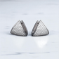 1 Ct Lab Grown Diamond Pavé Triangle Hoop Earrings