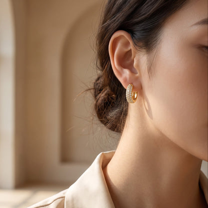 lab grown diamond hoop earrings