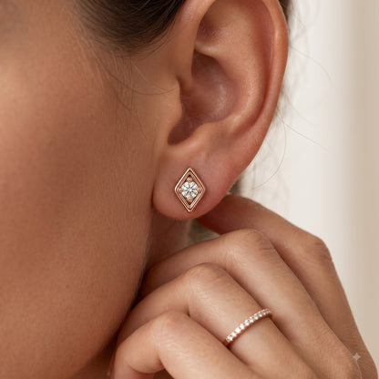 0.03 Ct Evil Eye Lab Grown Diamond Stud Earrings