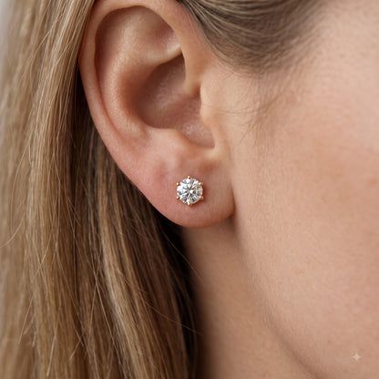 0.160ct Lab Grown Diamond Flat Back Stud Earrings
