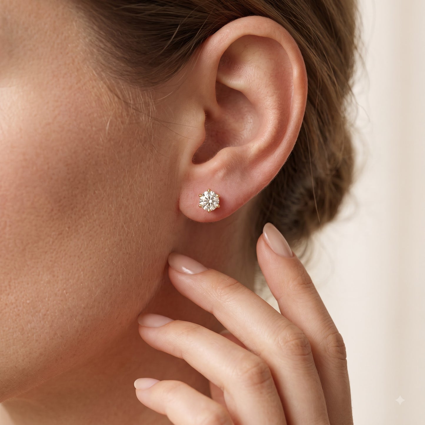 0.160ct Lab Grown Diamond Flat Back Stud Earrings