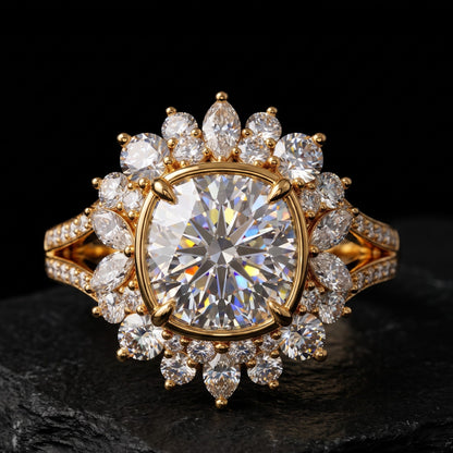 engagement ring cushion cut halo​

