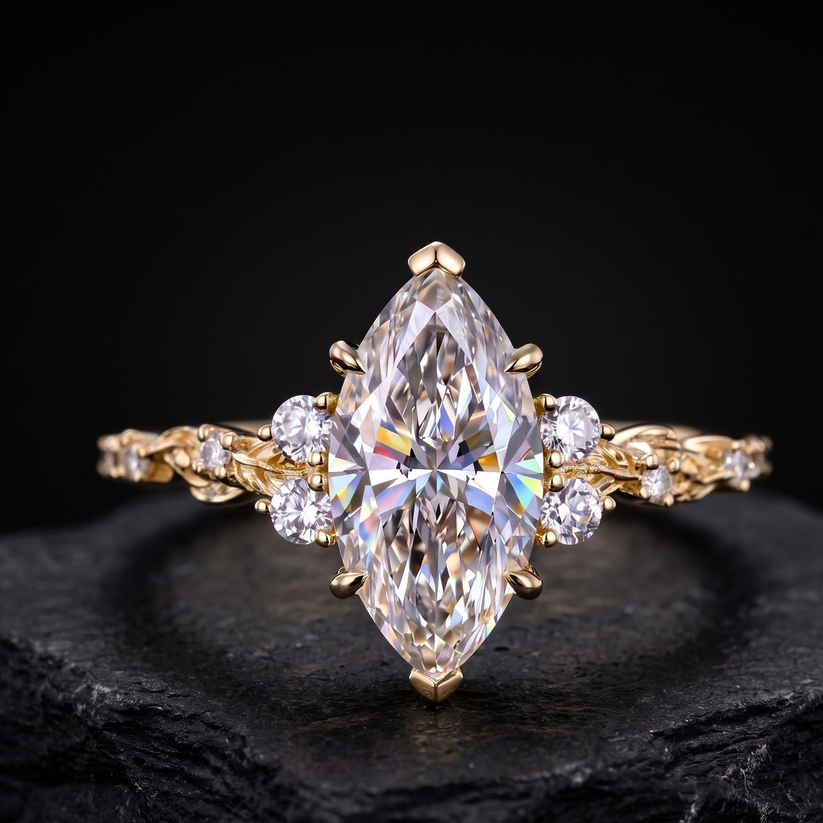 lab grown marquise engagement rings​

