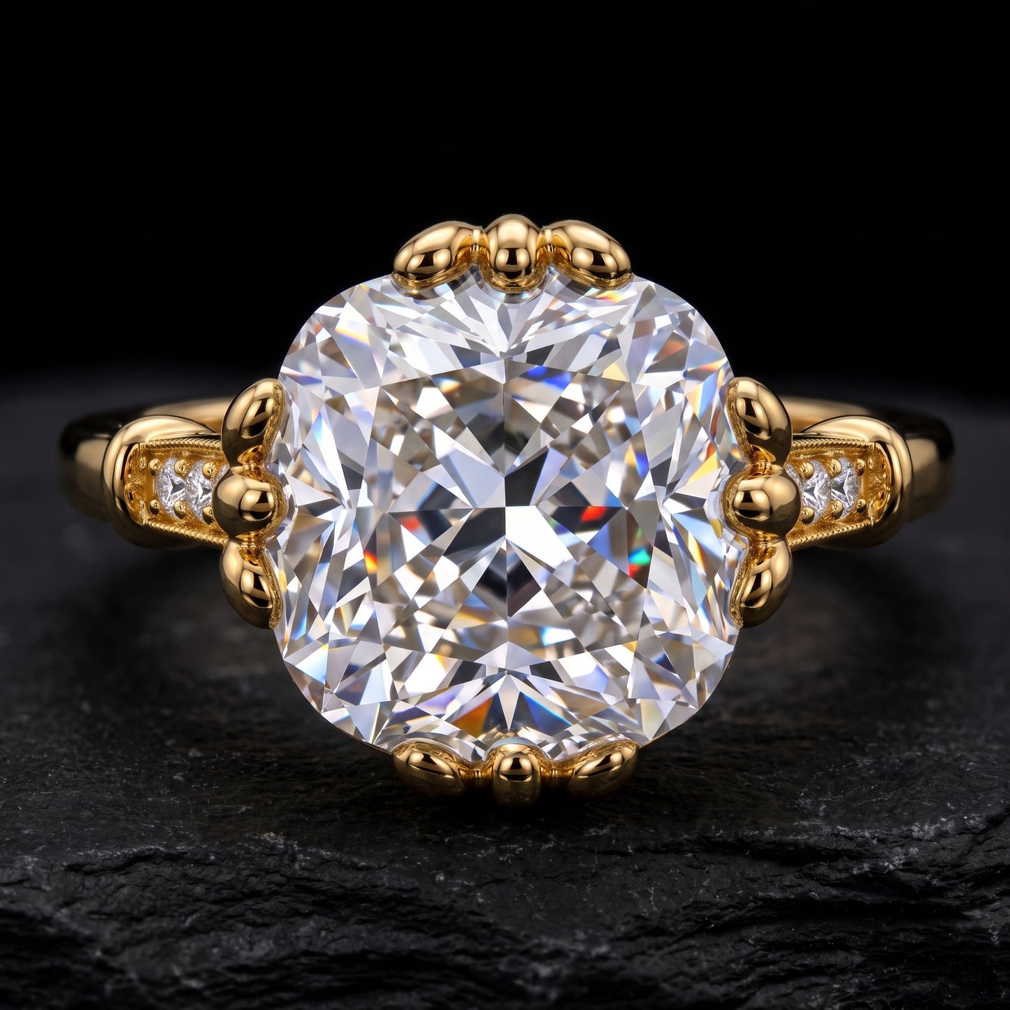3.600ct Cushion Cut Lab Grown Diamond Solitaire Engagement Ring