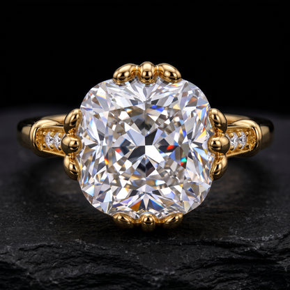 3.600ct Cushion Cut Lab Grown Diamond Solitaire Engagement Ring
