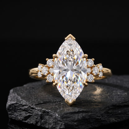 solitaire marquise engagement ring​

