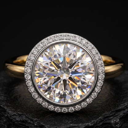 round diamond halo ring​

