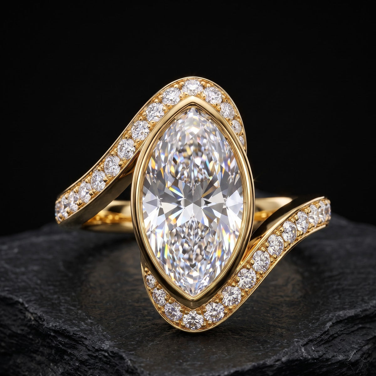 marquise halo diamond ring​

