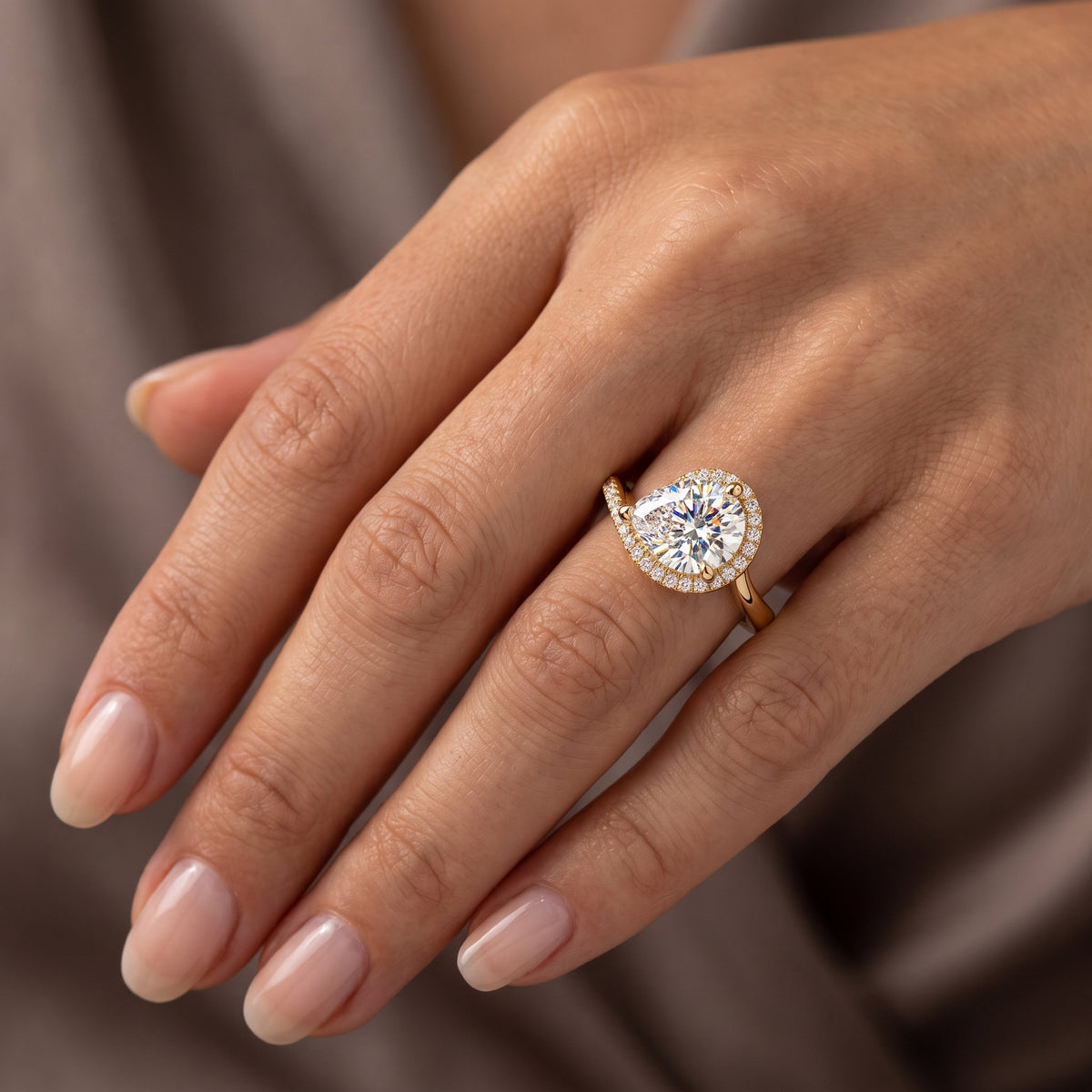 2.00 CT Pear Cut Lab-Grown Engagement Ring