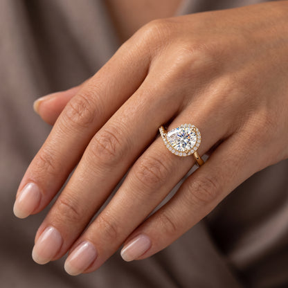 2.00 CT Pear Cut Lab-Grown Engagement Ring