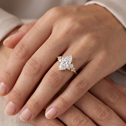 2.16 Ct Marquise Lab Grown Solitaire Engagement Ring