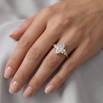 2.16 Ct Marquise Lab Grown Solitaire Engagement Ring