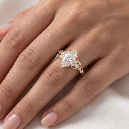 1.21 Ct Lab Grown Marquise Diamond Ring