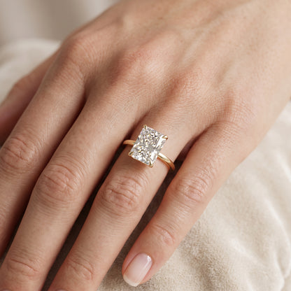 3Ct Radiant Cut Lab-Grown Engagement Ring Solitaire