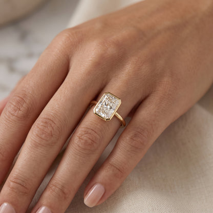 3.00ct Radiant Cut Lab-Grown Solitaire Ring