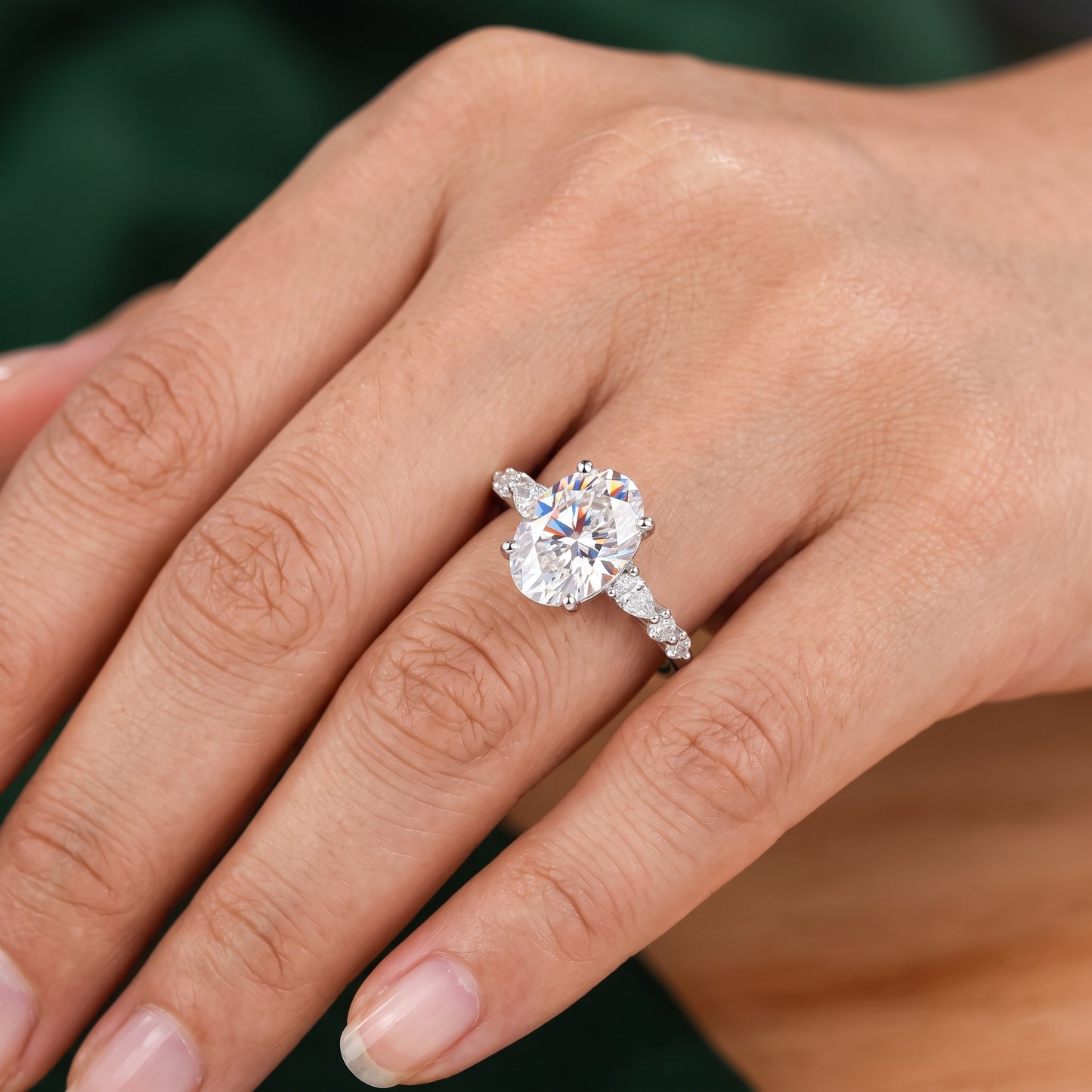 1.35 ct Oval Lab-Grown Diamond Ring | 14K Gold