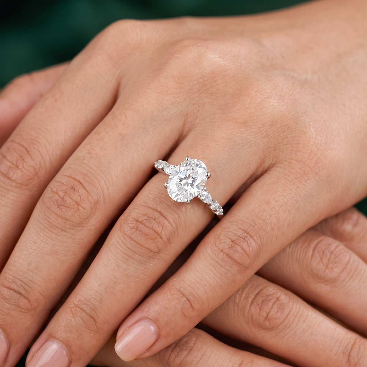 1.35 ct Oval Lab-Grown Diamond Ring | 14K Gold