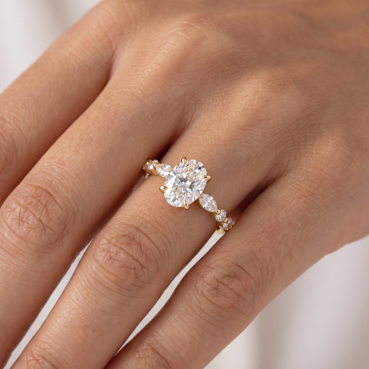 2.30 ct Oval Lab-Grown Diamond Engagement Ring
