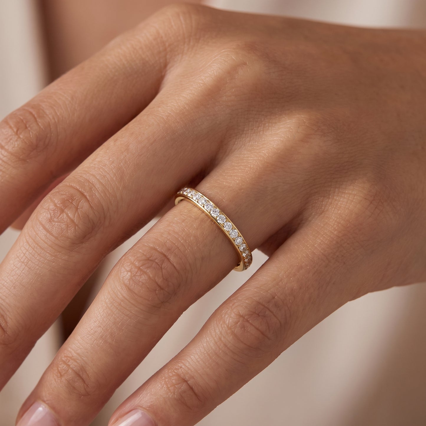 0.180 ct Lab Grown Diamond Channel Set Half Eternity Wedding Band