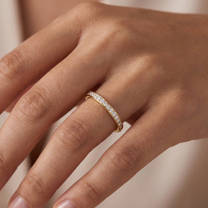 0.180 ct Lab Grown Diamond Channel Set Half Eternity Wedding Band