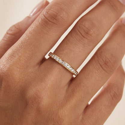 0.180 ct Lab Grown Diamond Channel Set Half Eternity Wedding Band