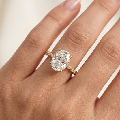 1.50 CT Oval Lab Grown Diamond Engagement Ring