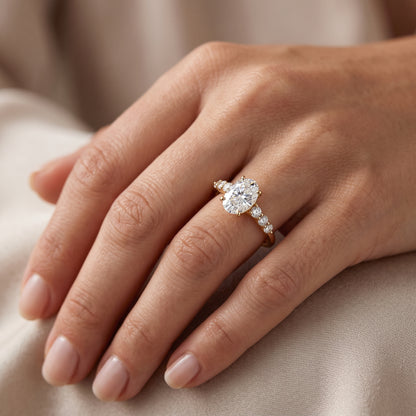 oval cut diamond ring​

