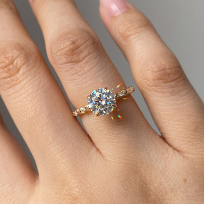 1.0CT Round Cut Twist Lab-Grown Diamond Ring