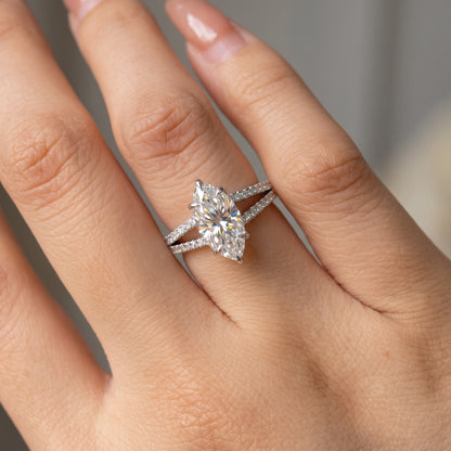 4.00ct Marquise cut Lab-Grown engagement ring