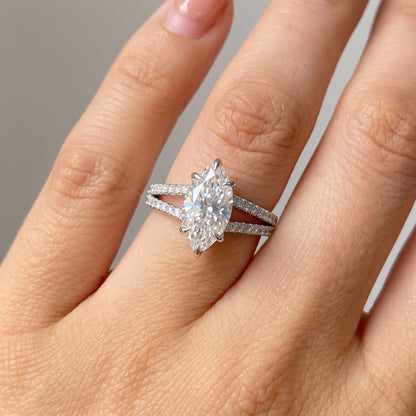 4.00ct Marquise cut Lab-Grown engagement ring