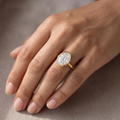 1.25 Ct Oval-Cut Lab Diamond Ring – Rose Gold Solitaire Elegance