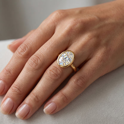 1.25 Ct Oval-Cut Lab Diamond Ring – Rose Gold Solitaire Elegance