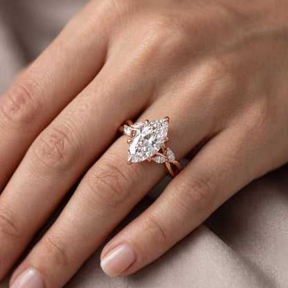2.0 ct Marquise Lab Grown Diamond Engagement Ring