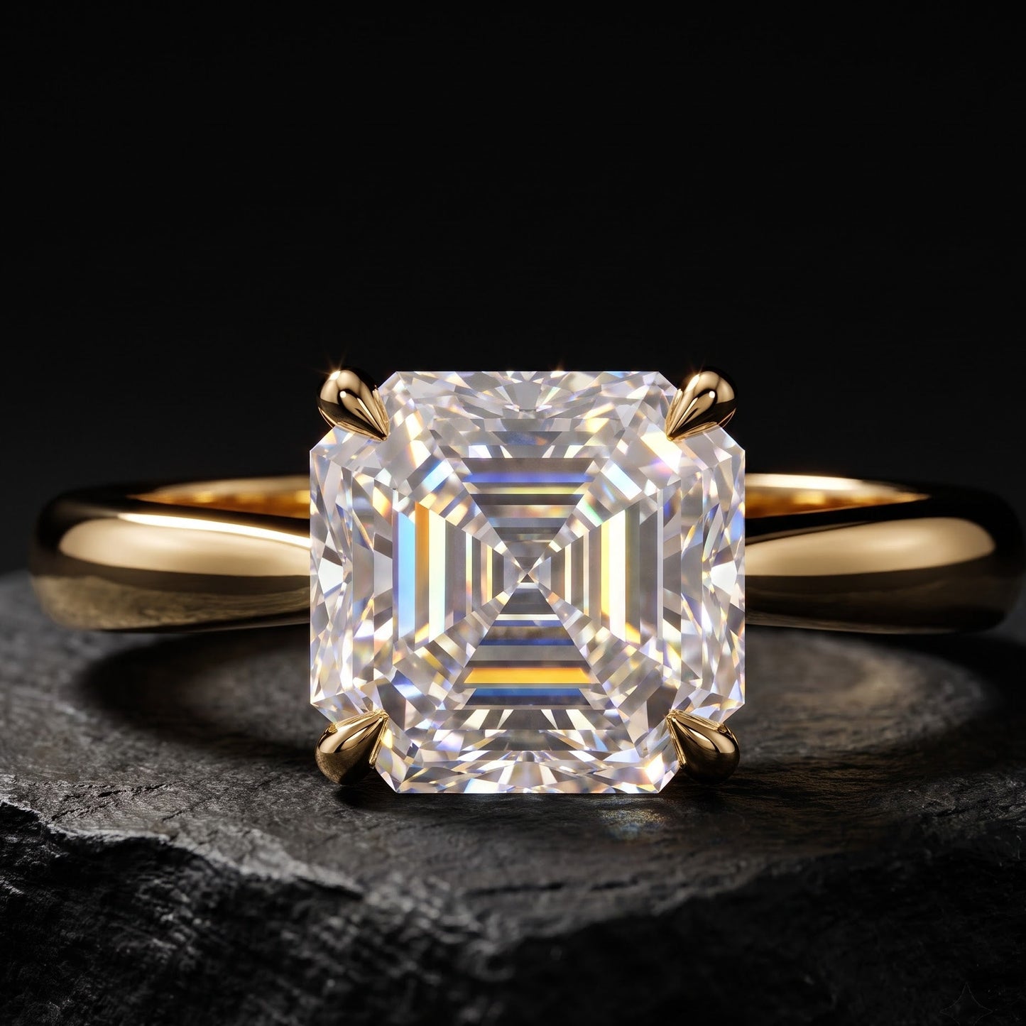 engagement rings asscher cut