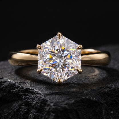 hexagon diamond engagement rings​

