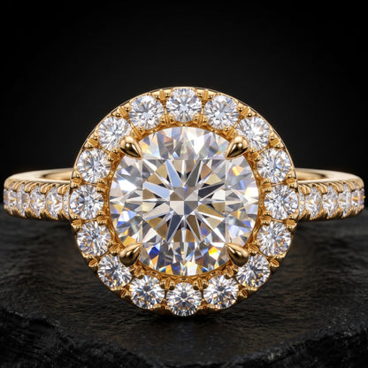 round halo engagement ring​

